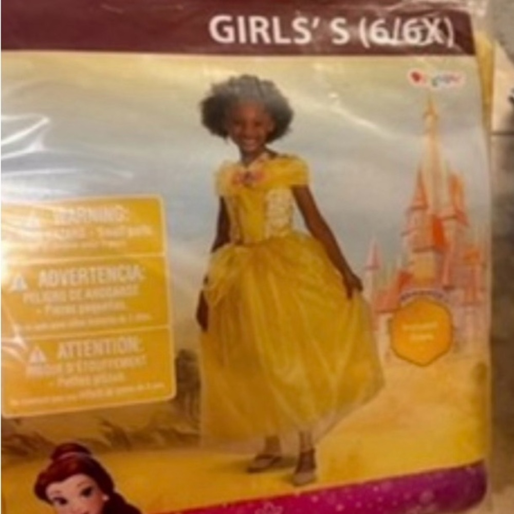 Girls' belle costume 6/6x Disney princess